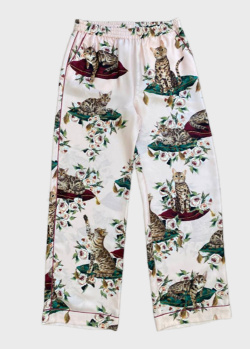 Шелковые брюки Dolce&Gabbana для девочек, фото